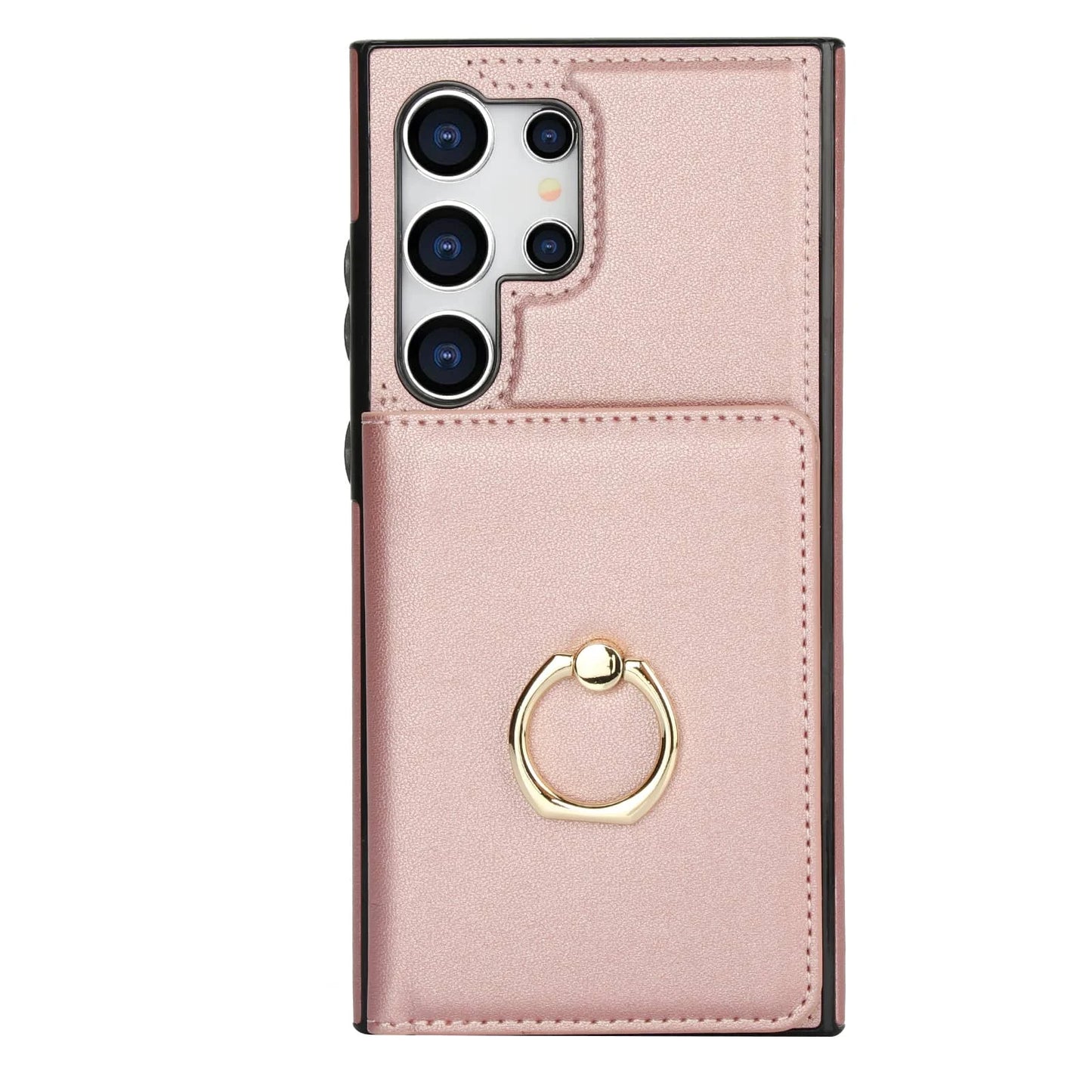 Wallet Case with Card Holder, 360° Rotation Ring