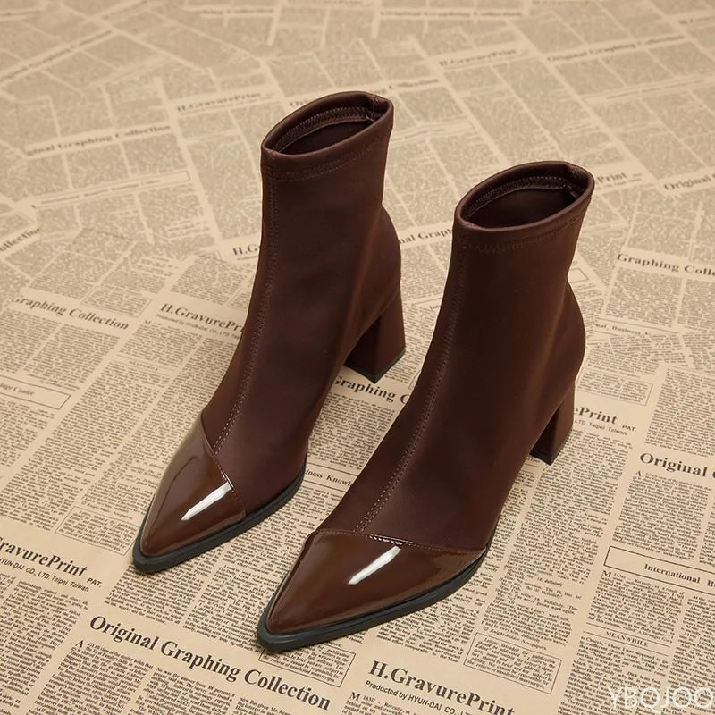 High Heels Pointed Short Thin and Tall Boots