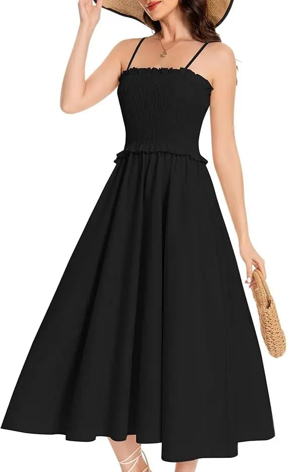 French Holiday Style Elegant Strap Cross-Border Dress