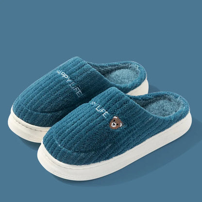 Anti Slip Thick Soled Cotton Slippers
