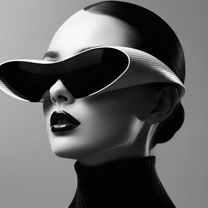 Irregular Frame Cat Eye Sports Cycling Sunglasses