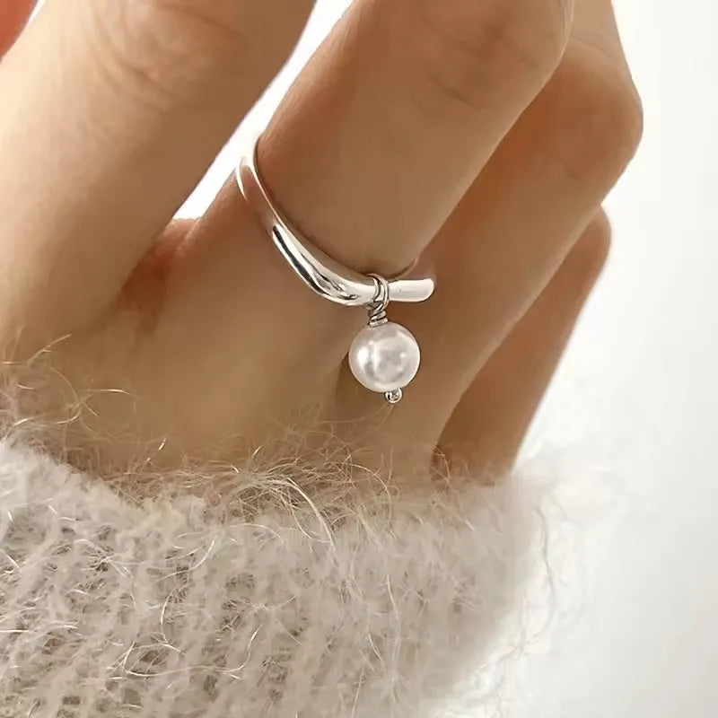 Sam Panda 925 Sterling Silver Simple Vintage Big Ball Ring