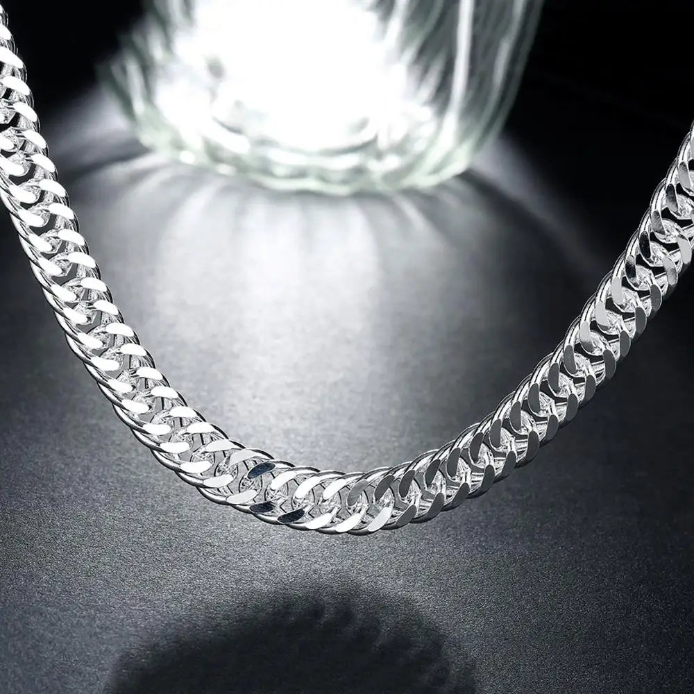 6MM chain 925 Sterling Silver Necklaces Jewelry