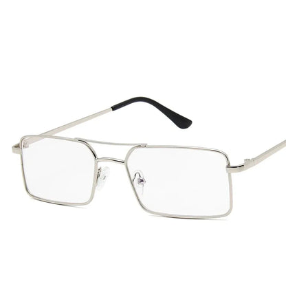 Square Alloy Metal Small Frame Double Bridge Sunglasses