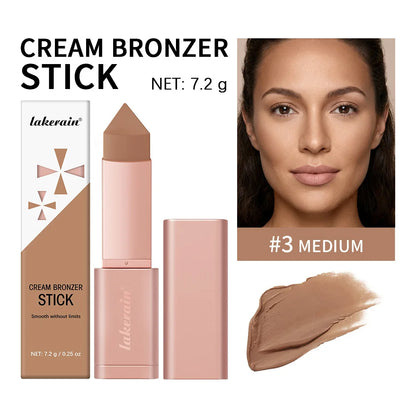 Cream Bronzer Stick and Contour Stick 2-in-1 bronzing and contouring instant depth & dimension to the face flawlessly over base