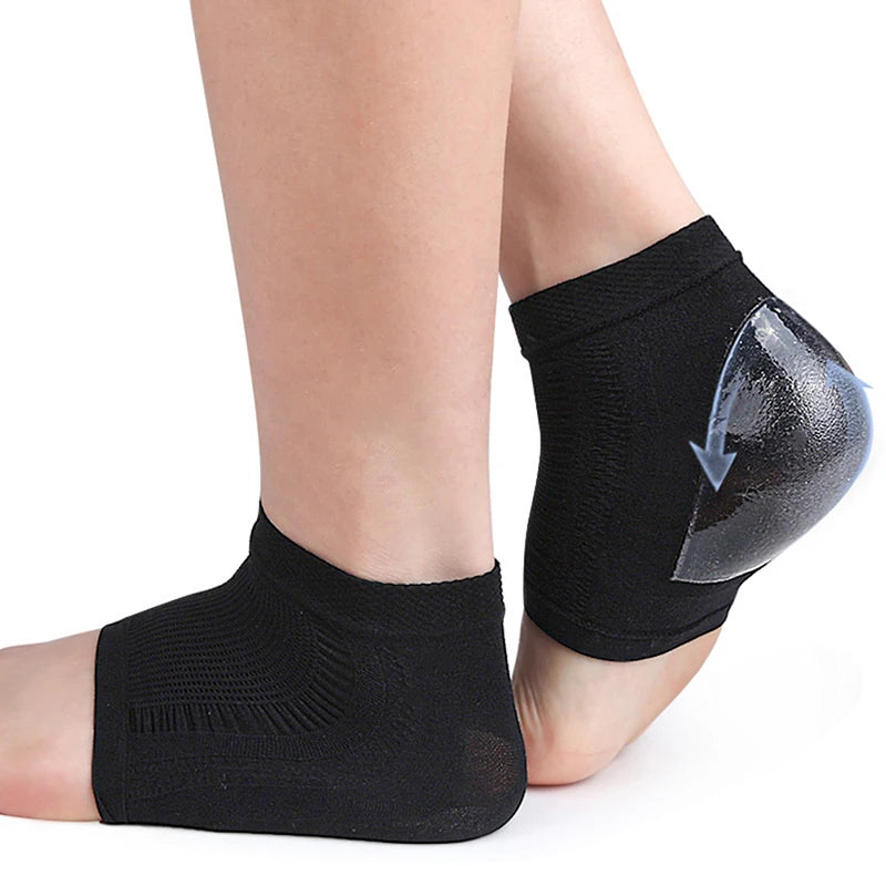 2PCS Gel Silicone Heel Protector Sleeve Heel Pads