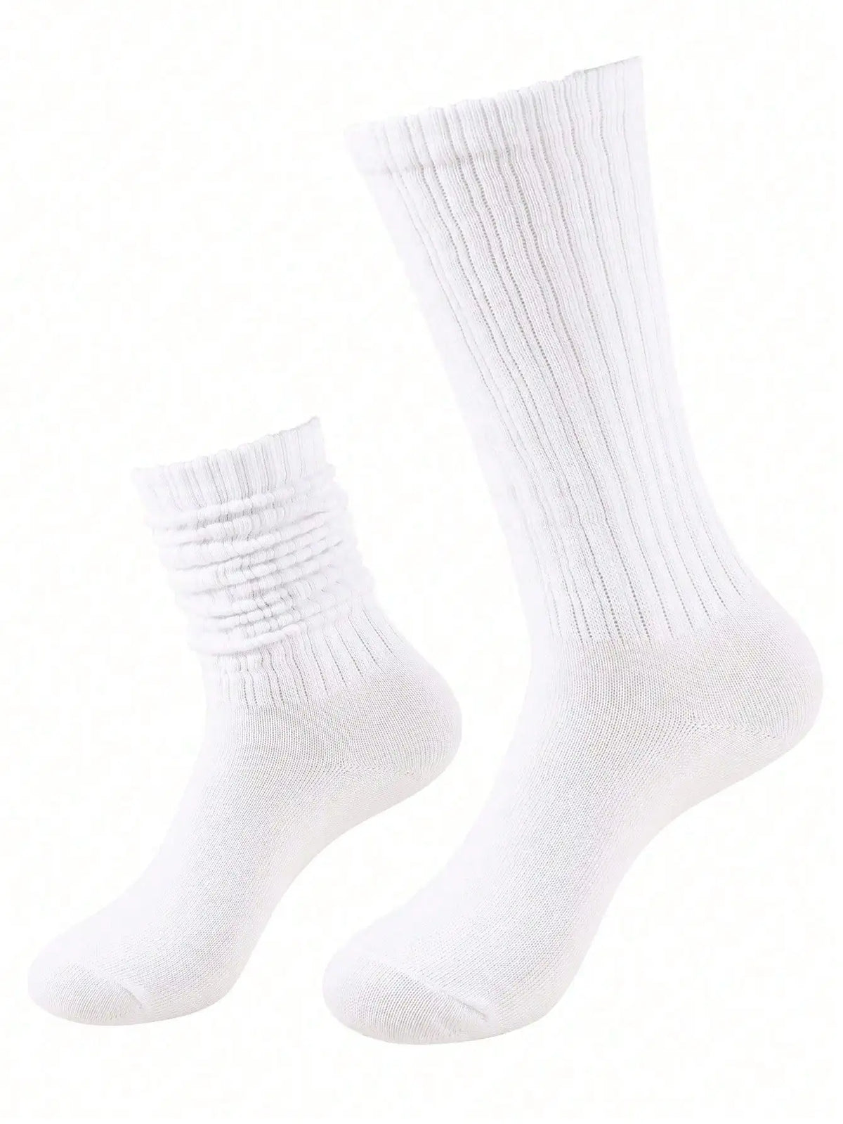 4/8 Pairs Slouch Knit Scrunch Scrunchie crew socks