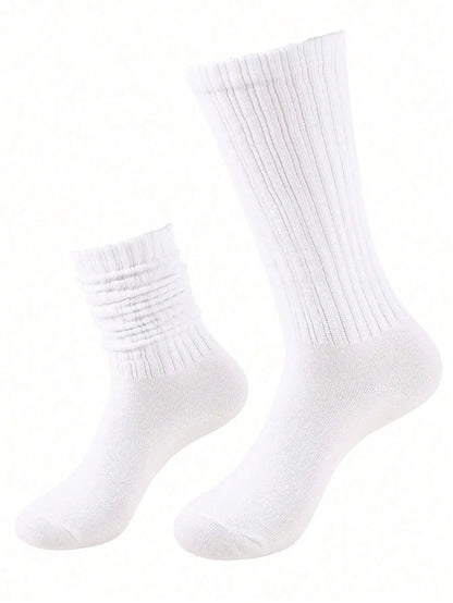 4/8 Pairs Slouch Knit Scrunch Scrunchie crew socks