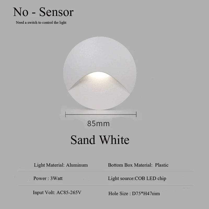 Outdoor Lighting Recessed Wall Lamp Waterproof