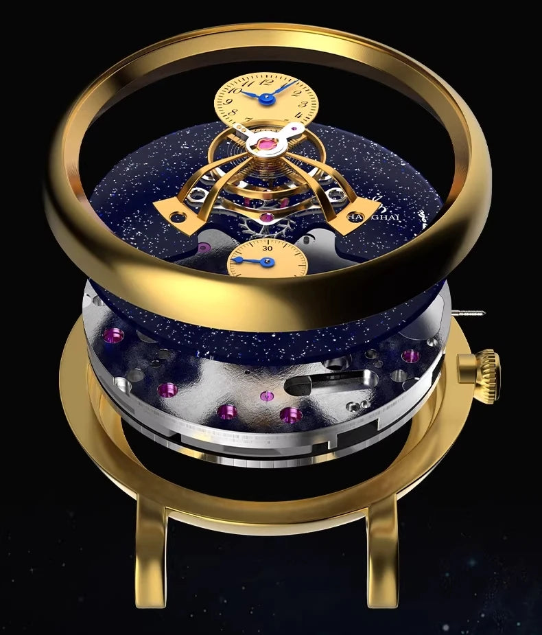 Sky Dome Mechanical 42mm Center Flywheel Automatic Watch