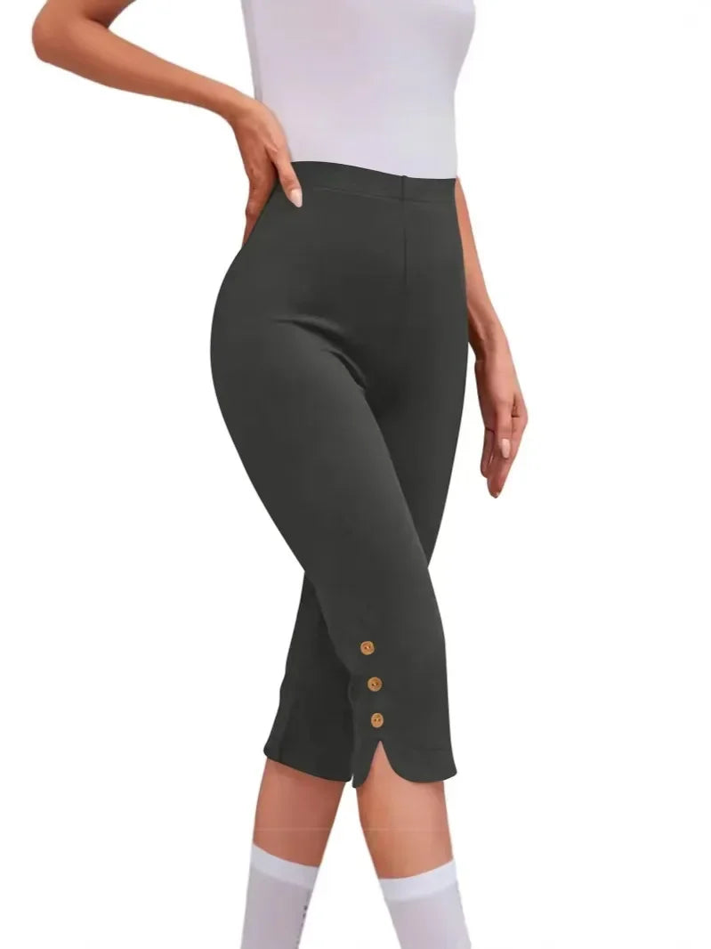 High-Waisted Elastic Seven-Foot Pants