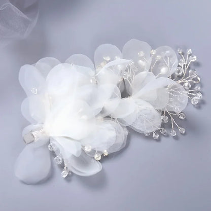 Crystal Flower Hair Handamde Clips