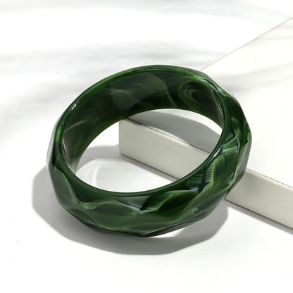 Vintage Acrylic Cuff Irregular Geometric Wide Bangles Bracelets