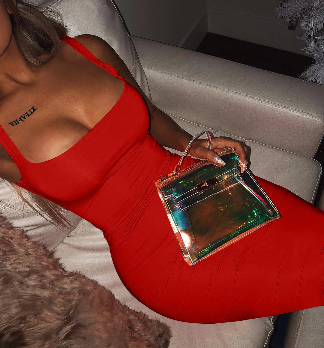 Sexy Tank Top Sleeveless midi Dress