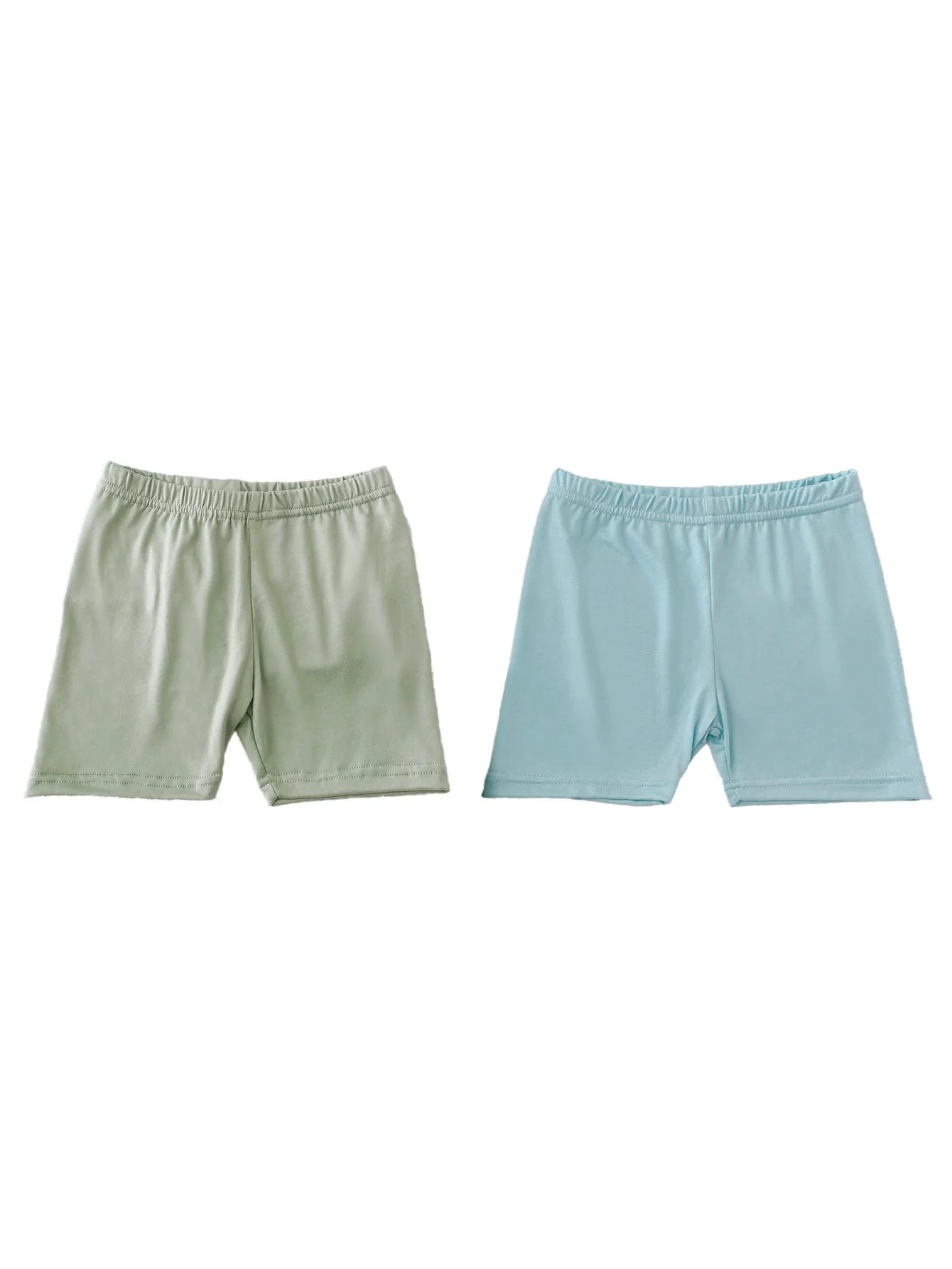 2Pcs Summer Solid Color Kids Leggings Girls