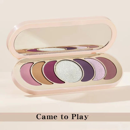 7 Color Liquid Eye Shadow Plate Pearlescent Glitter High Gloss Brightening