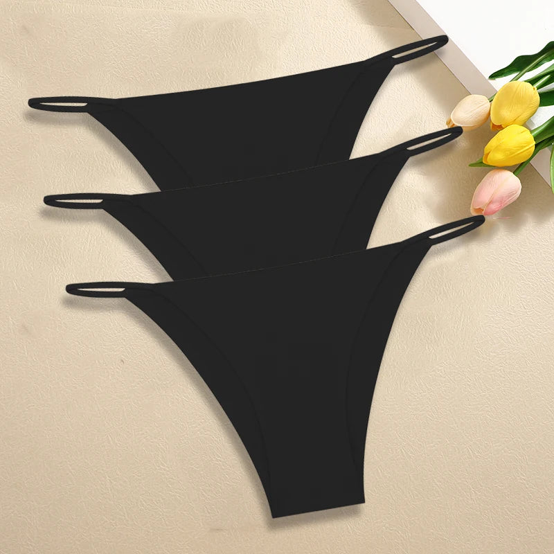 Sexy Low Rise Briefs Ice Silk Lingerie