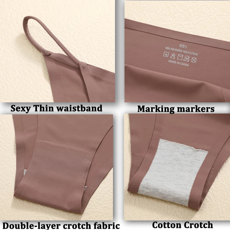 Sexy Low Rise Briefs Ice Silk Lingerie