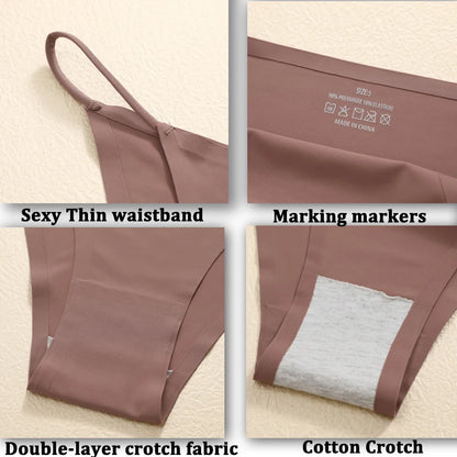 Sexy Low Rise Briefs Ice Silk Lingerie