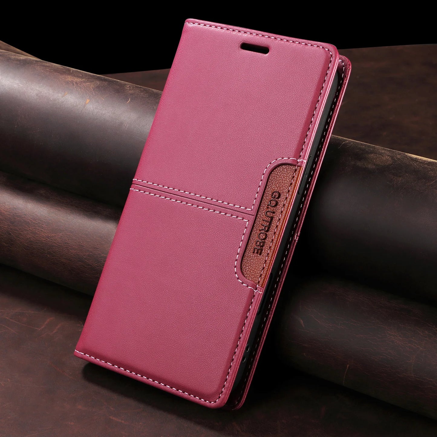 Magnetic Leather Case Flip Wallet Card Cover