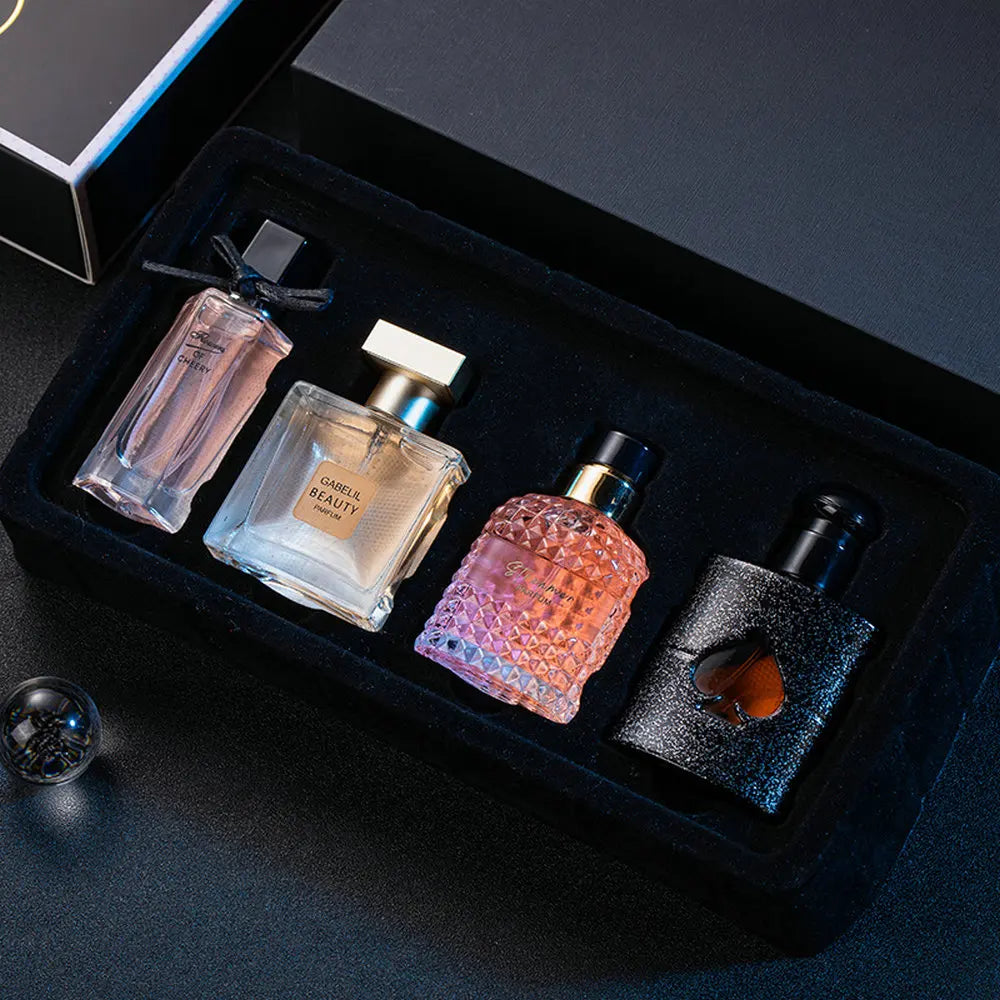 Estuche de cuatro piezas, Eau de Parfum fresca y duradera