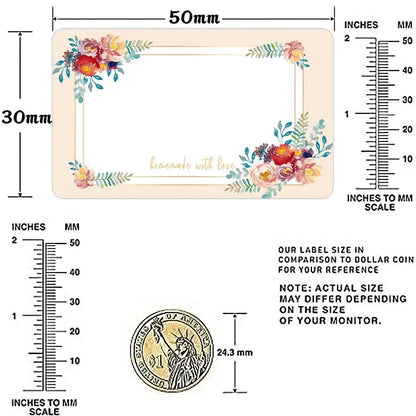 50/100/250PCS Flowers Name Lables Sunflowers Packaging Sticker