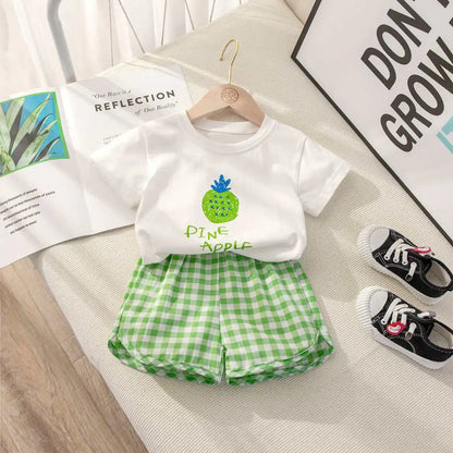 Children Short-sleeved Cartoon Design Set