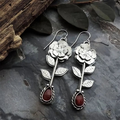Vintage Bronze Dragonfly Drop Earrings