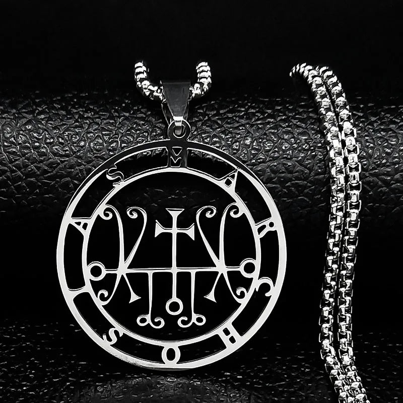 Sigeal Sigil De Lucifer Stainless Steel Satan Necklace