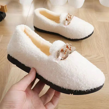 Warm Short Plush Lining House Slippers