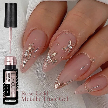 Super Bright Silver Metallic Liner Gel Nail Polish