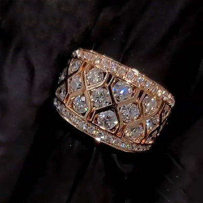 Huitan Gorgeous Full with Bling Cubic Zircon Rings