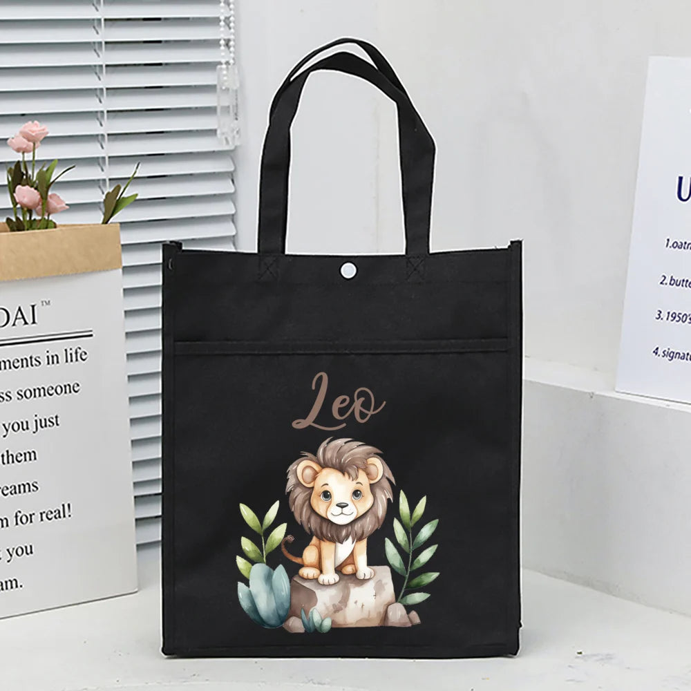 Kids Library Tote Bags Homeschool Cute Custom for Kids