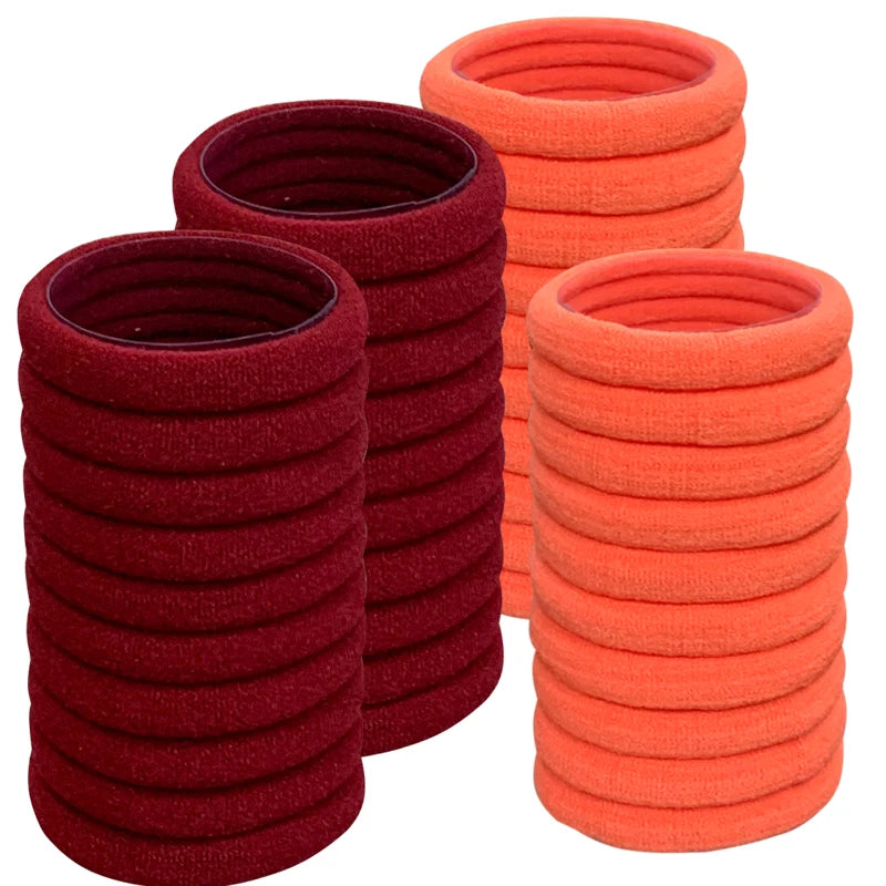 50PCS/Set Cotton Elastic Hair Ties