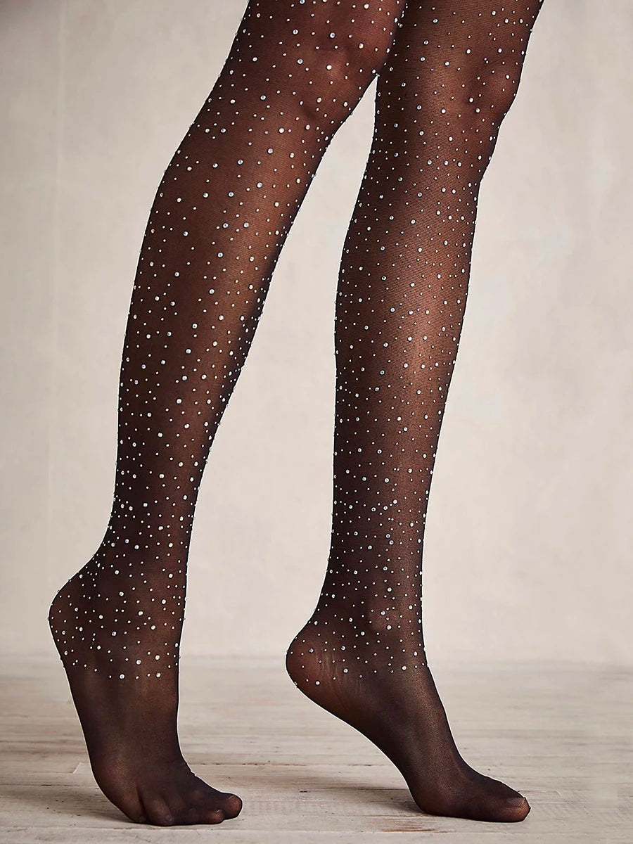 Diamond Pantyhose Sexy Shiny Slim Rhinestone Mesh Nylon Socks