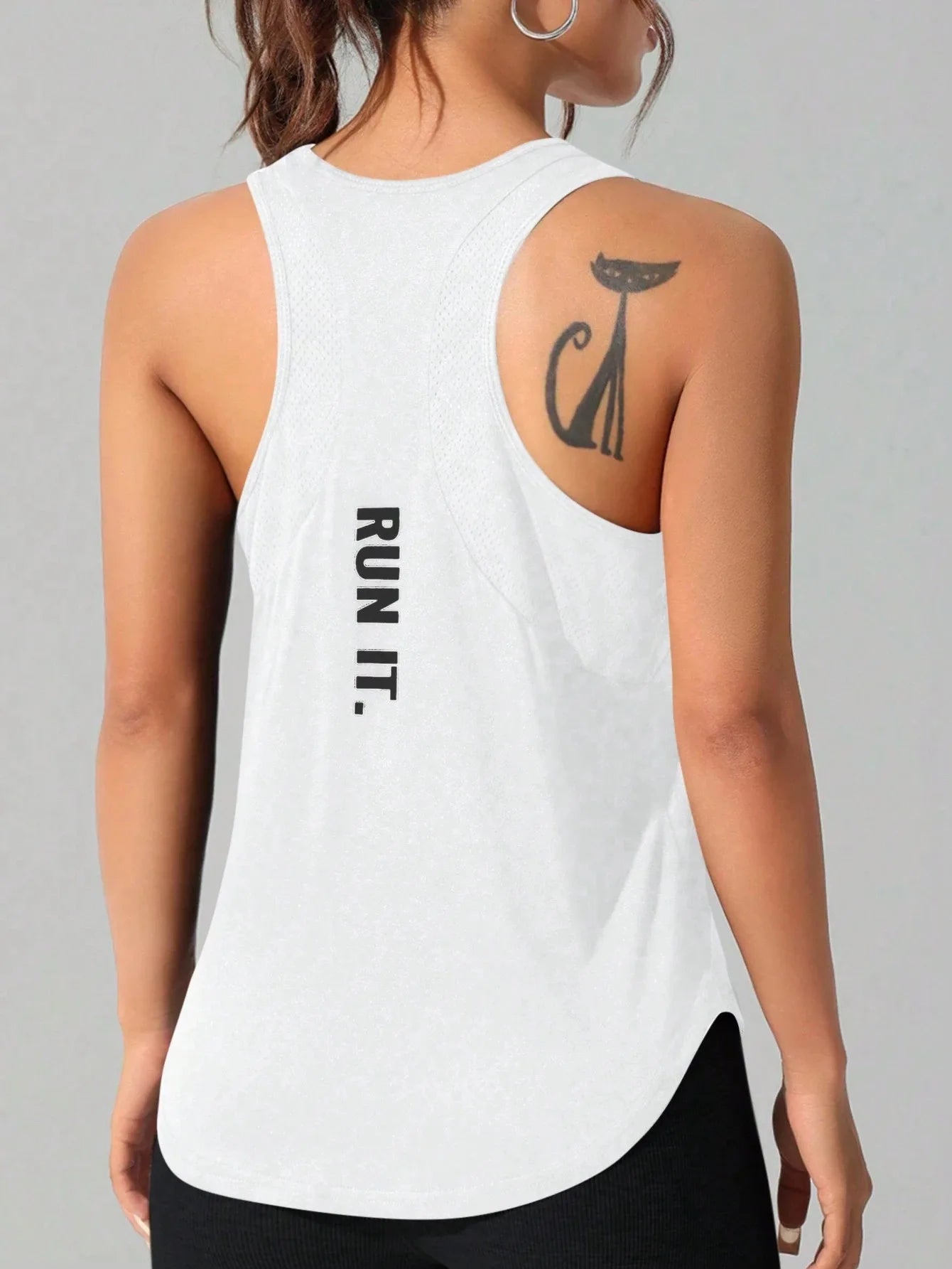 stitched letters quick-drying sports vest