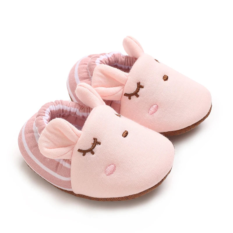 Cartoon Animal Pattern Newborn Baby Shoes