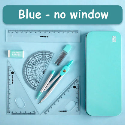 7 Pcs/set Mathematical Rulers Set Multi-function Professional Compass Ruler