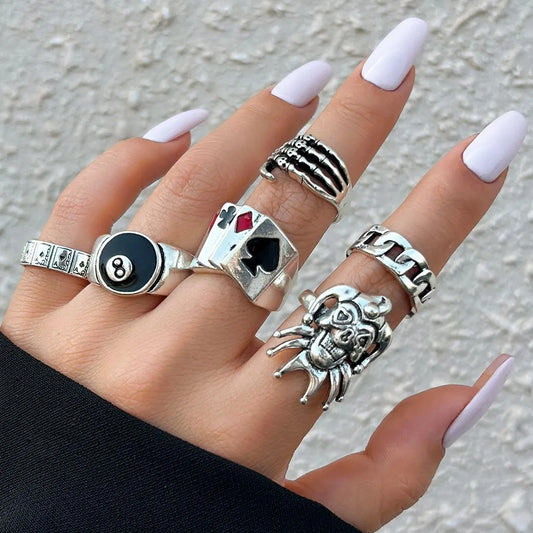 DANA Hip Hop Claw Clown Ring Set