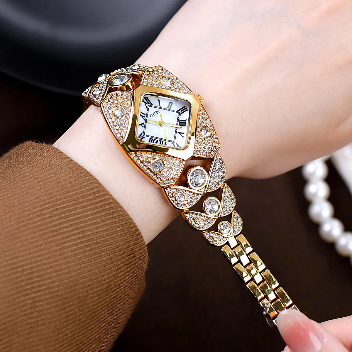 Light Luxury Brand Diamond Inlaid Bracelet Waterproof Watches