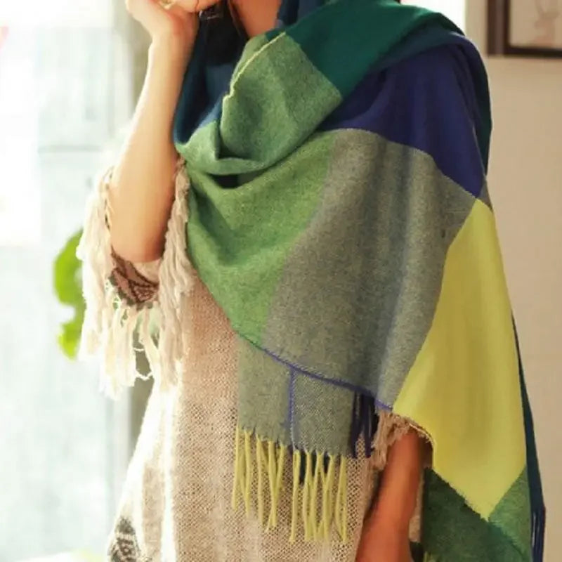 Lattice Imitation Cashmere Scarf