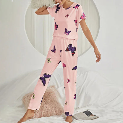 Cartoon Print Pajama Sleepwear Set