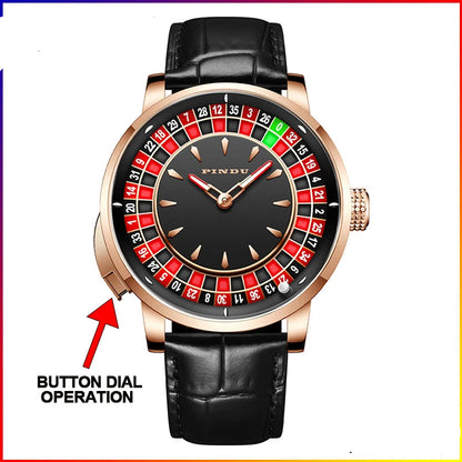 Russian Roulette Game 46MM Mechanical Sapphire Mirror Diamond Dial Watch