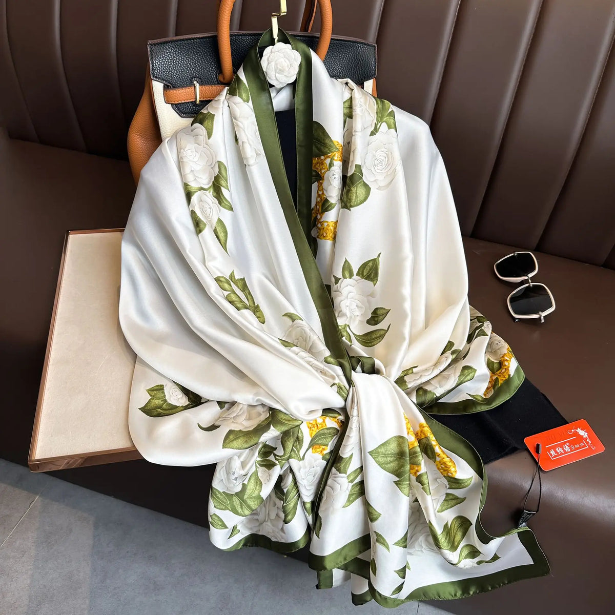 Luxury Silk 180X90CM Long Scarf Popular Silk Headscarf  Shawl
