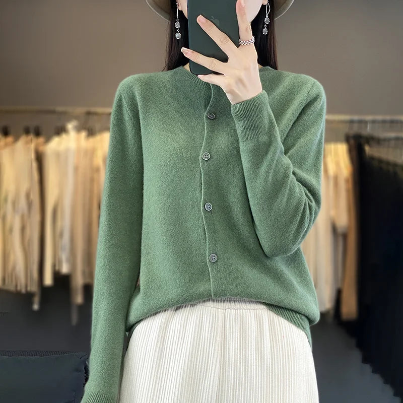 100% Merino Wool O-Neck Sweater