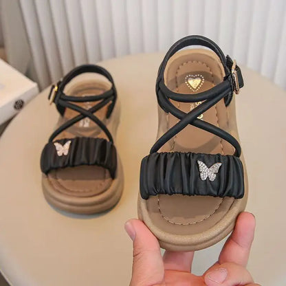 Korean Style Open-Toe Elegant Princess Cute Versatile Sandals