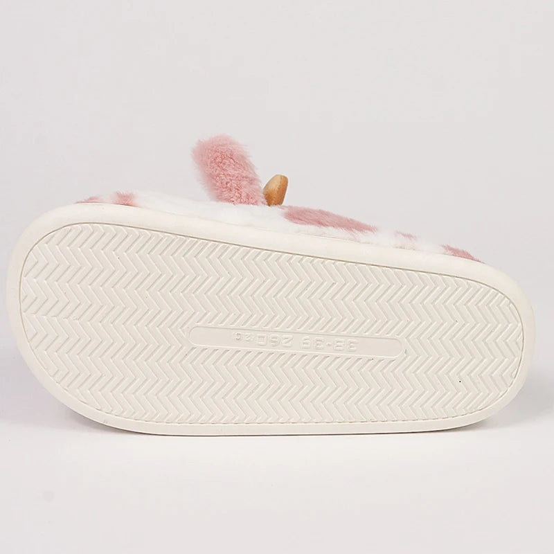 DANA Winter Warm Cartoon Cow Slippers