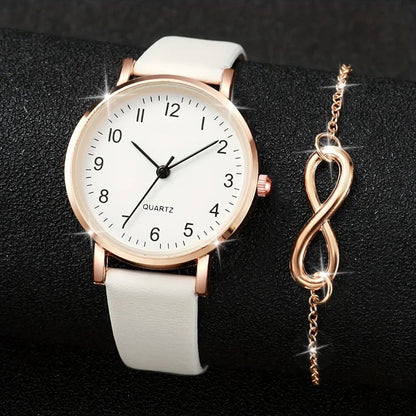 DANA Quartz PU Leather  Watch set