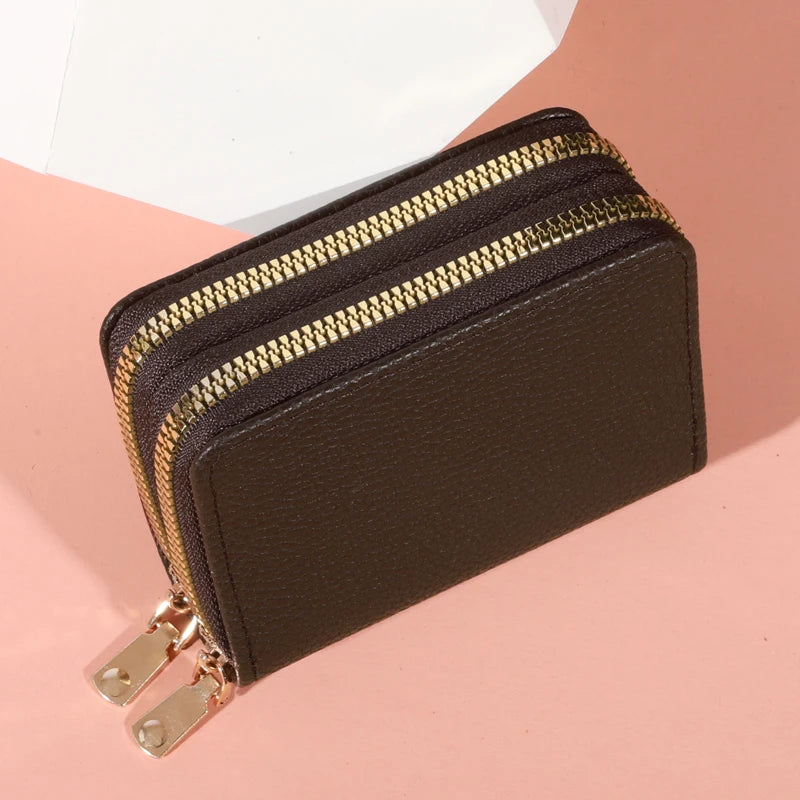 Short Coin Purse With Zipper Wallet