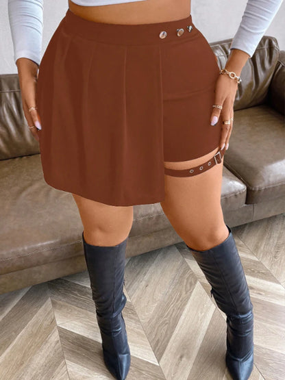 Plus Size Flared Casual Mini Sexy Slim Fluffy Short Skirts